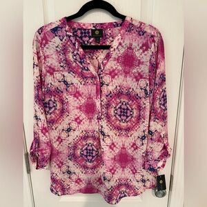 JM Collection Floral Blouse